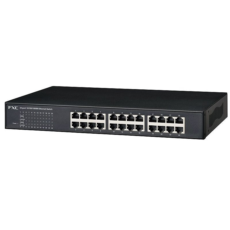 ギガビットスイッチ FXC CS1024 24ポートスイッチングハブ 10/100/1000M RJ45 x24 搭載 RoHS準拠-thumbmail-1