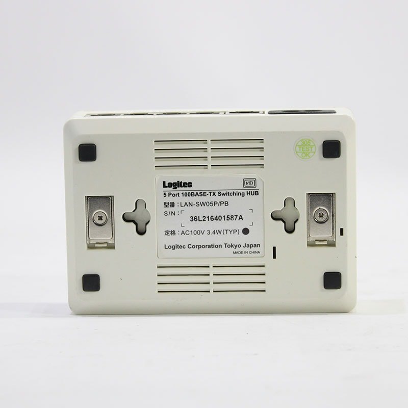 【JUNK】 Logitec スイッチングハブ [LAN-SW05P/PB] ※4番LANポート通電不能-thumbmail-3