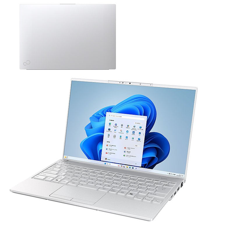 ノートパソコン 富士通 14型 WUXGA LIFEBOOK WU2/J FMVUH04002 Core i5-1235U メモリ16GB SSD256GB 無線LAN Webカメラ Windows11 Home リファビッシュ PC シルバーホワイト 軽量 2024年モデル-thumbmail-2