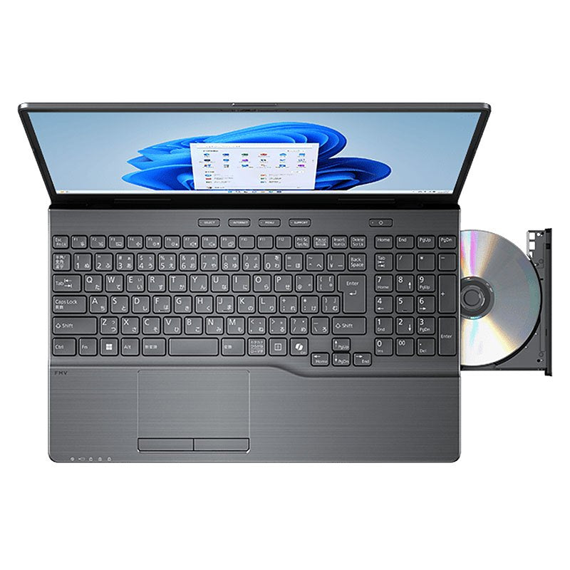 現金特価 ノートパソコン 富士通 フルHD 15.6型 FMV Note A WA1-K2 FMVWK2A175 Ryzen7-7730U メモリ16GB SSD512GB DVD マルチ 無線LAN Webカメラ テンキー Windows11 Home Office無し リファビッシュ PC ブライトブラック 2025年モデル