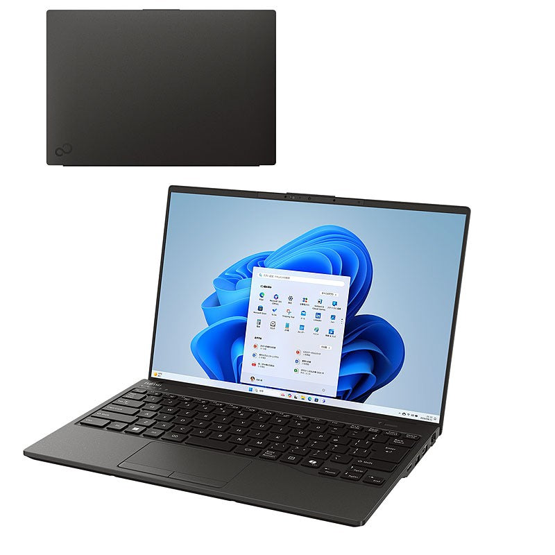 ノートパソコン 富士通 14型 WUXGA LIFEBOOK WU2/J FMVUH04002 Core i5-1235U メモリ16GB SSD256GB 無線LAN Webカメラ Windows11 Home リファビッシュ PC ピクトブラック 軽量 2024年モデル-thumbmail-2