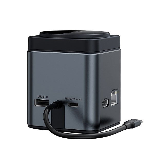 Lazos USB Type-C ワイヤレス充電 マグネット式 ステーション 9in1 [L-MG9IN1-DG] SDカード HDMI USB3.0 LANポート-thumbmail-6