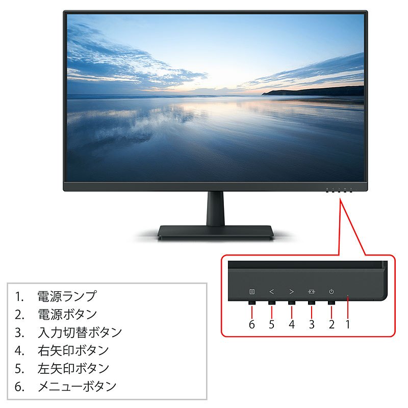 リファビッシュ 富士通 27型ワイド 液晶 モニター ノングレア IPSパネル搭載 WMD27011BT フルHD 1920x1080 HDMI対応 チルト機能 スピーカー