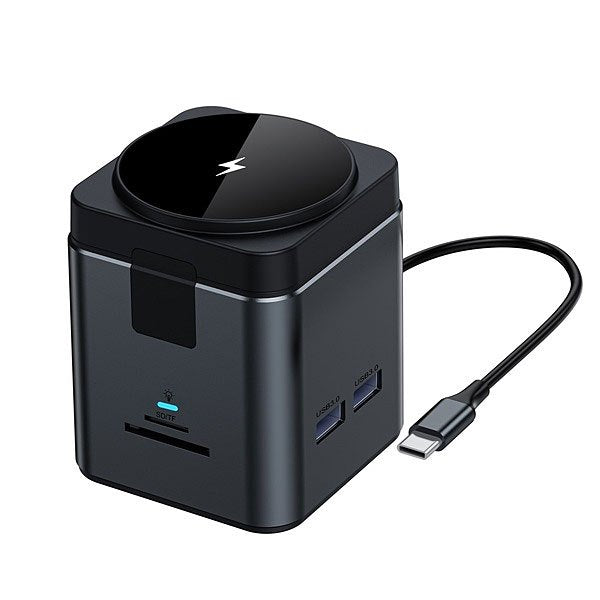 Lazos USB Type-C ワイヤレス充電 マグネット式 ステーション 9in1 [L-MG9IN1-DG] SDカード HDMI USB3.0 LANポート-thumbmail-7