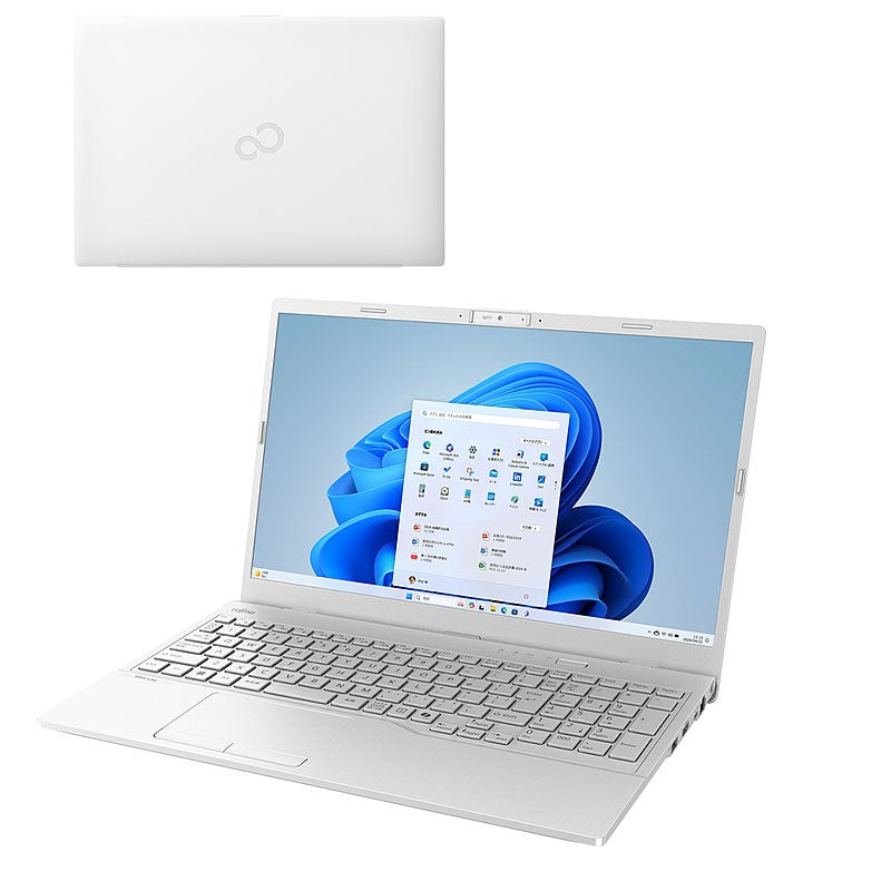 現金特価 ノートパソコン 富士通 15.6型 フルHD LIFEBOOK WA1/J2 FMVWJ2A15W Core i5-1235U メモリ16GB SSD512GB 無線LAN テンキー Webカメラ Windows11 Home Office無し リファビッシュ 2024年モデル ホワイト-thumbmail-6