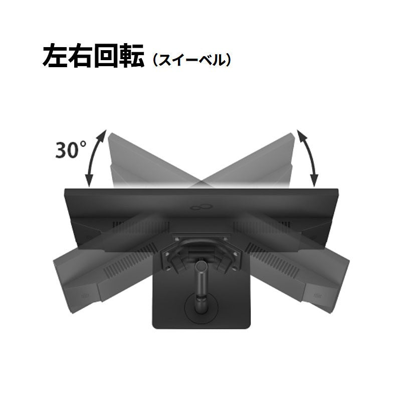 リファビッシュ 富士通 23.8型ワイド 液晶 モニター ノングレア IPSパネル搭載 VTF24021BT フルHD 1920x1080 VGA HDMIx2 HDMIケーブル 付属 外箱あり 2023年モデル-thumbmail-4