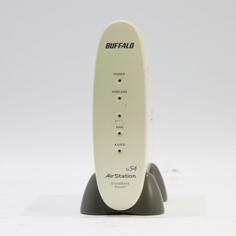 【JUNK】 BUFFALO Wifiルーター [WBR2-G54] ※筐体黄ばみ有り