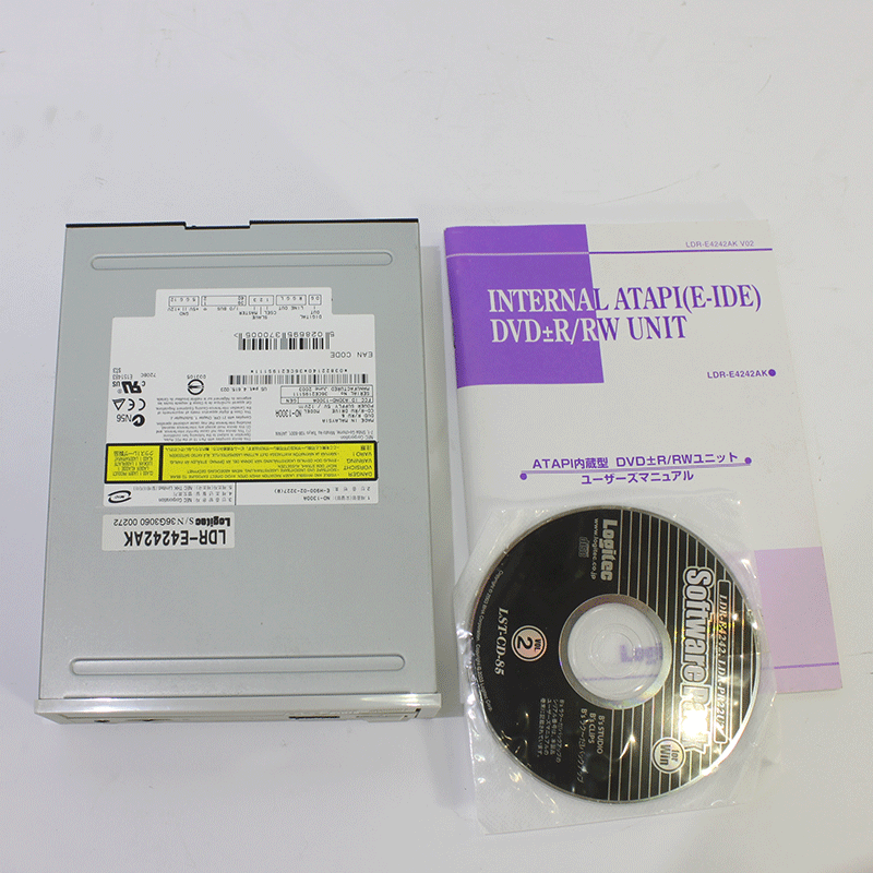 JUNK Logitec 内蔵型DVD±R/RWドライブ5インチIDE接続 (LDR-E4242AK)-thumbmail-4