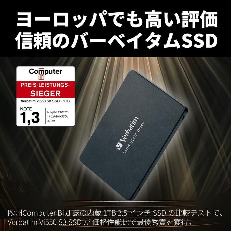 Verbatim バーベイタム 内蔵SSD 2.5 インチ SATA III 7mm Vi550シリーズ 256GB 最大読込 520MB/s 49351-J-thumbmail-4