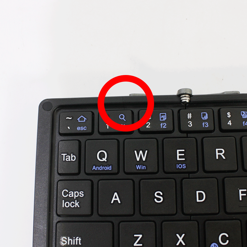 JUNK ECTechnology 折りたたみ式Bluetoothキーボード (A40-BT002) ※筐体ヒビ割れ有り-thumbmail-3