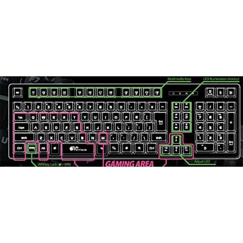 BitTradeOne 有線ゲーミングキーボード デスイルミネーター [BFKB108ILBK2]-thumbmail-5