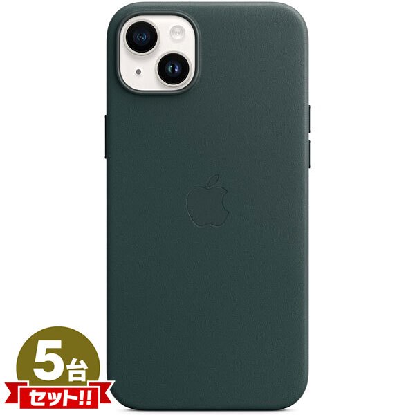 APPLE純正 MagSafe対応 iPhone 14 Plus Leather Case Forest Green MPPA3FE/A 新品 アウトレット 未開封 5点セット