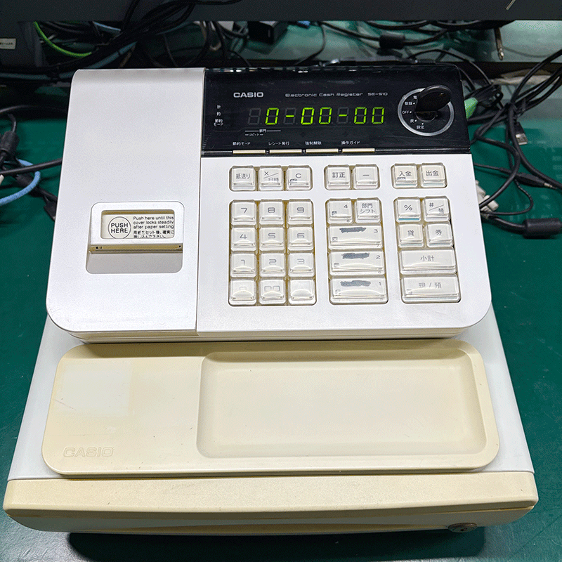 JUNK CASIO 電子レジスター (SE-S10) ※ドロア鍵無し