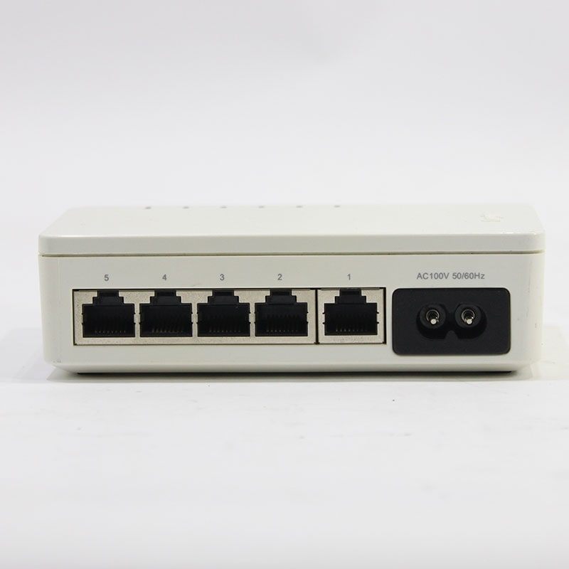 【JUNK】 Logitec スイッチングハブ [LAN-SW05P/PB] ※4番LANポート通電不能